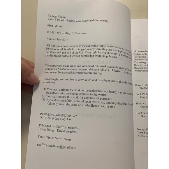 College Caesar Latin Text by Geoffrey Steadman Paperback Book LS7 - Picture 4 of 4